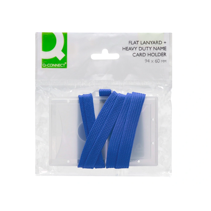 Q-connect Identificador kf17112 con Cordón Plano Azul y Apertura Lateral, 94x60 mm 7
