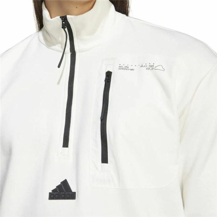 Sudadera sin Capucha Hombre Adidas City Es e Fleece Half-Zip Blanco XXL 2