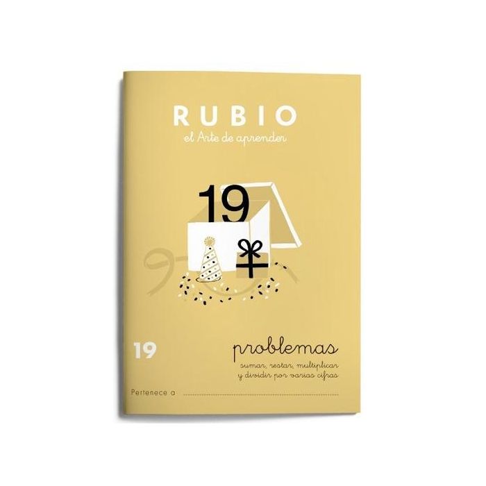 Rubio Nº 19 Cuaderno de Problemas Matemáticos: Sumas, Restas, Multiplicaciones y Divisiones (10 Unidades) (10 Unidades)