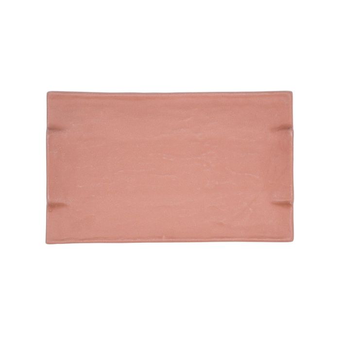 Quid Bandeja Rectangular Mineral Gres Cerámica Terracota Texturizado 30x18 cm