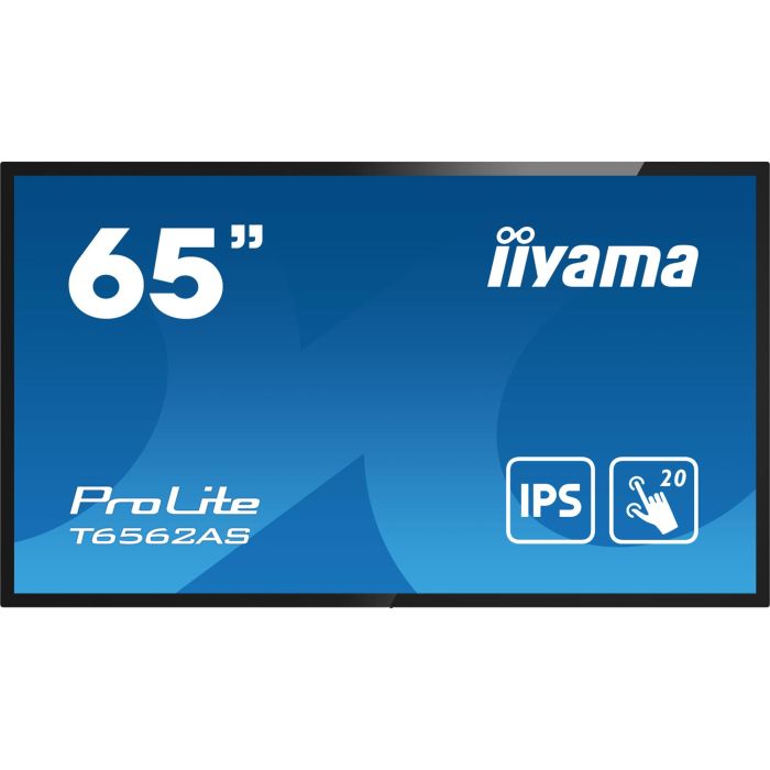 iiyama T6562AS-B1 Monitor Táctil 65" 4K Ultra HD LED 3840 x 2160 8ms IPS 16:9 Pantalla Profesional Negro 1