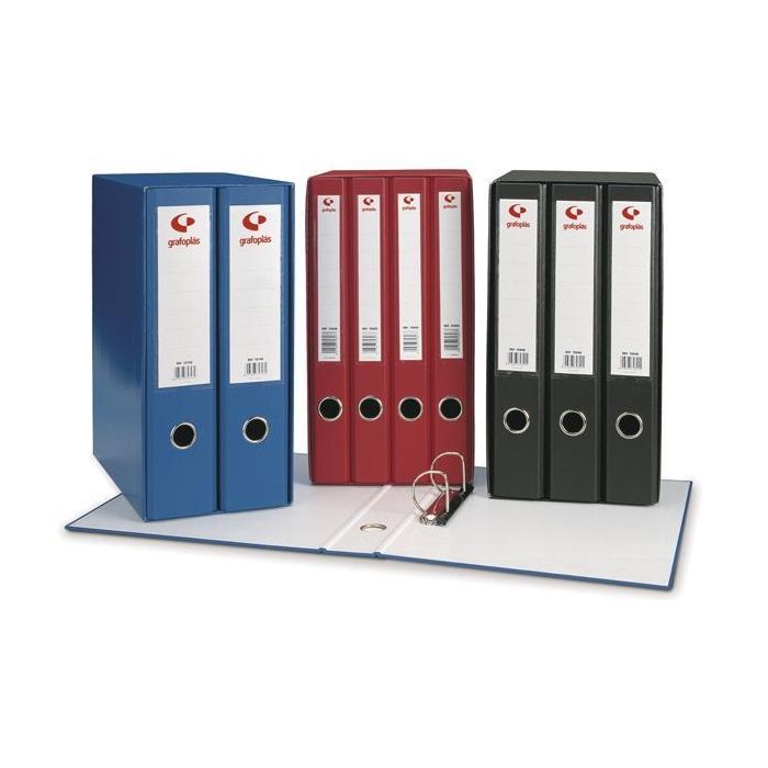 Grafoplas Módulo Grafcolor 2 Archivadores Palanca 2 Anillas Mixtas 65 mm Folio Cubierta Forrada Pp Rojo Grafoplas Módulo Grafcolor 2 Archivadores Palanca 2 Anillas Mixtas 65 mm Folio Cubierta Forrada Pp Rojo
