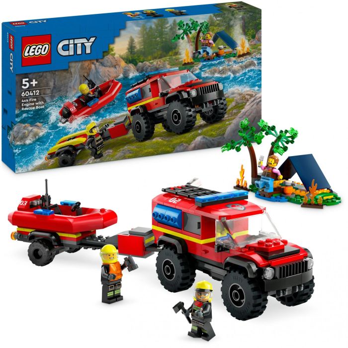 LEGO 60412 City Todoterreno Bomberos con Barco de Rescate 14 LEGO 60412 City Todoterreno Bomberos con Barco de Rescate 14