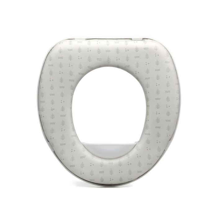 KioKids Reductor de WC para Niños Gris - Asiento Acolchado para Inodoro, +12 Meses, Polipropileno, Colección Petits Moments 1