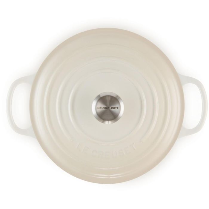 Le Creuset 21177267164430 Signature Roaster redondo de hierro fundido de 26 cm, color merengue 3