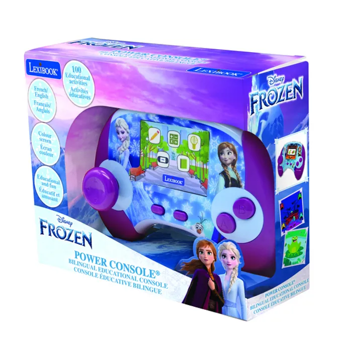 Lexibook Consola Educativa Bilingüe Francés/Inglés JCG100DPi1 Morado Pantalla LCD Frozen de 2,8 Pulgadas 4