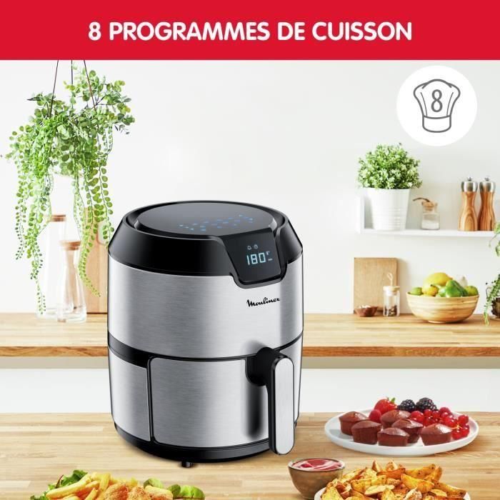 MOULINEX EZ401D10 Easy Fry Digital, Freidora sin aceite, Capacidad XL 4.2 L, Pantalla táctil, 8 menús preprogramados, Apagado automático 3