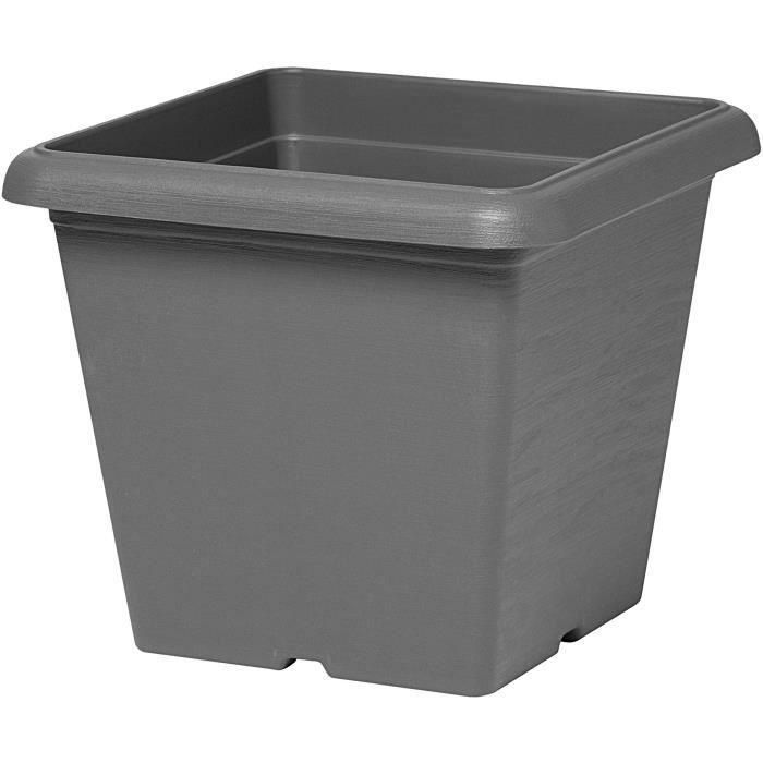 Garden ID 01061469 Maceta Cuadrada Teramo Negro-Antracita 40x35cm Resistente Arañazos Efecto Piedra Con Agujeros Garden ID 01061469 Maceta Cuadrada Teramo Negro-Antracita 40x35cm Resistente Arañazos Efecto Piedra Con Agujeros