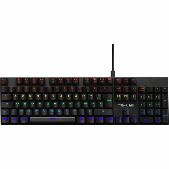 The G-Lab GLA3760162067545 Teclado Mecánico para Juegos Keyz Carbon con Retroiluminación, Interruptores Azules y Reposamuñecas (FR) 3 The G-Lab GLA3760162067545 Teclado Mecánico para Juegos Keyz Carbon con Retroiluminación, Interruptores Azules y Reposamuñecas (FR) 3