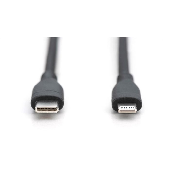 DIGITUS USB 2.0 Kabel Typ C-Lightning Silikon 0.5m MFI schwa 4 DIGITUS USB 2.0 Kabel Typ C-Lightning Silikon 0.5m MFI schwa 4