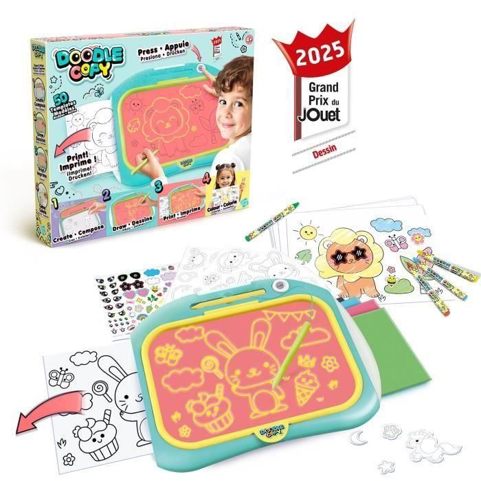 Canal Toys Pizarra Impresora Doodle Copy para dibujar, imprimir y colorear +4 años - Incluye 35 Plantillas y Crayones (40x33x6 cm) 0 Canal Toys Pizarra Impresora Doodle Copy para dibujar, imprimir y colorear +4 años - Incluye 35 Plantillas y Crayones (40x33x6 cm) 0
