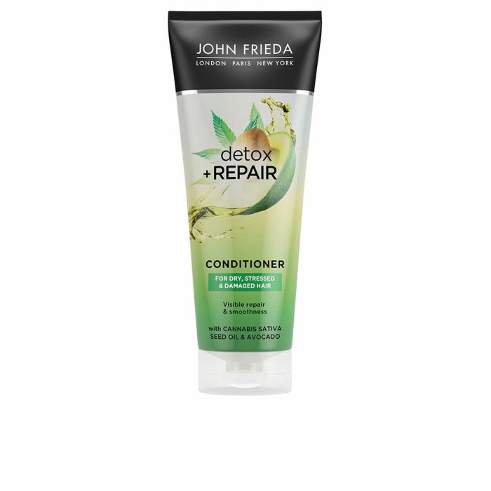 John Frieda DETOX & REPAIR Acondicionador Brillo Reparador Profundo y Protector para Cabello Seco y Dañado 250 ml