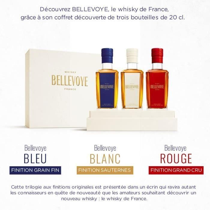 Whisky Bellevoye - Caja Tricolor - 3 x 20cl 3