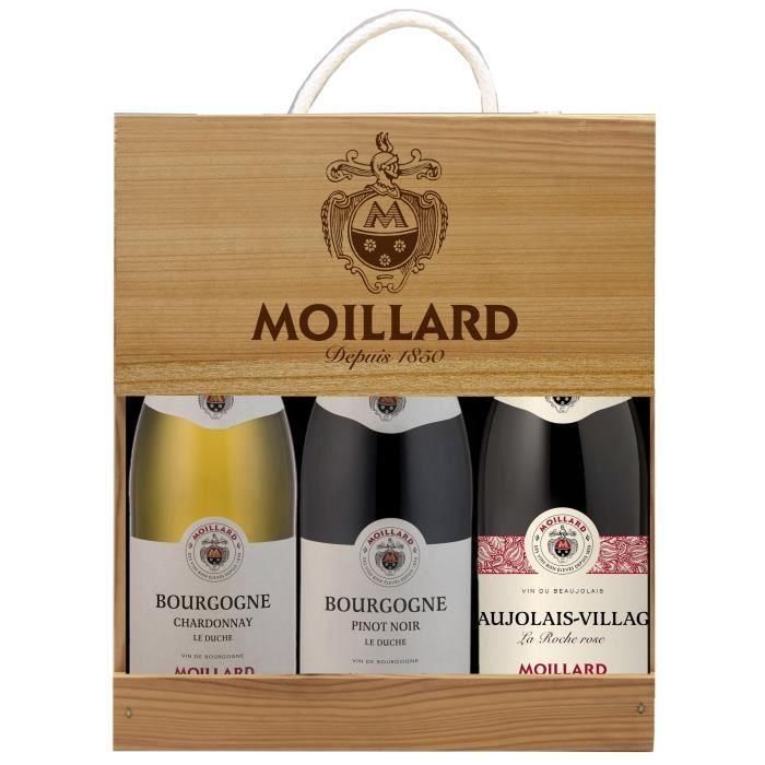 Moillard Burgundy Discovery Box - Borgoña Pinot Noir, Borgoña Chardonnay, Beaujolais Villages