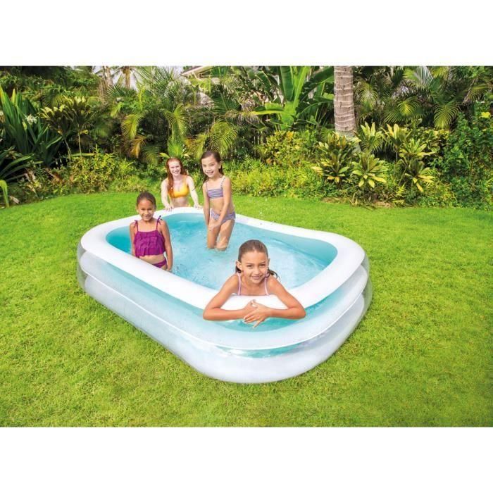 Piscina hinchable rectangular INTEX para la familia - 2,62x1,75x0,56m