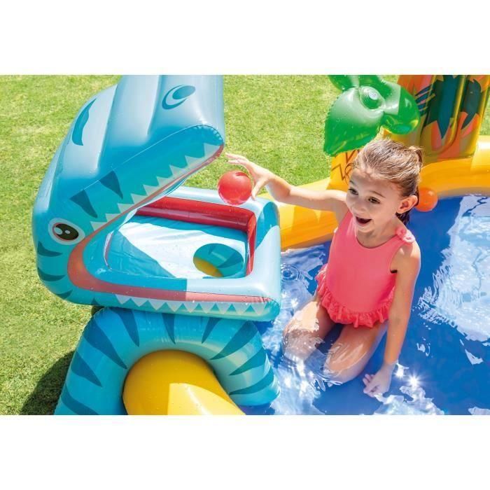 Piscina inflable para niños INTEX / Dinosaurio acuático para juegos 249 x 191 x 109 cm 3