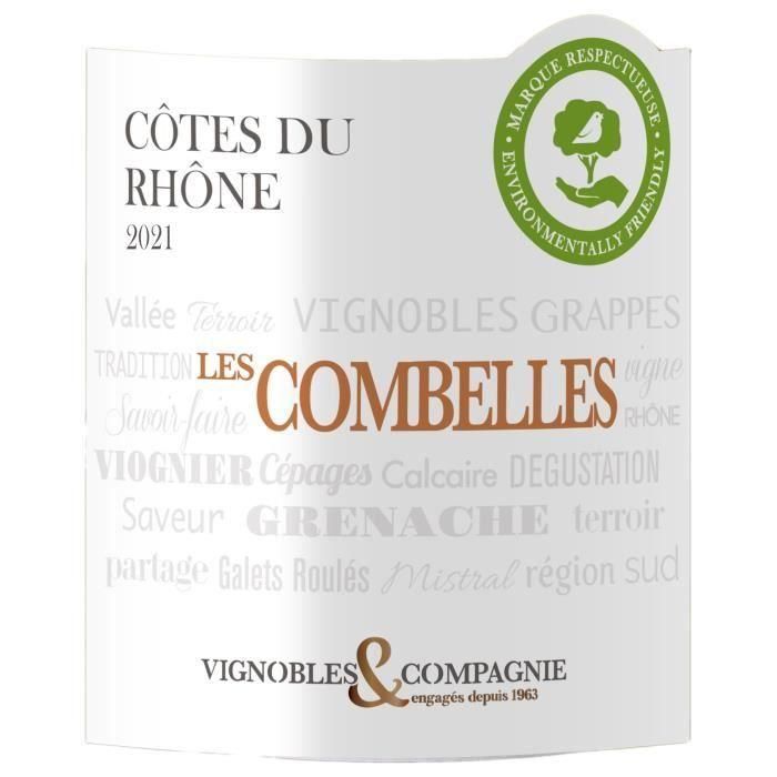 Les Combelles 2017 Côtes du Rhône - Vino blanco de Côtes du Rhône 1