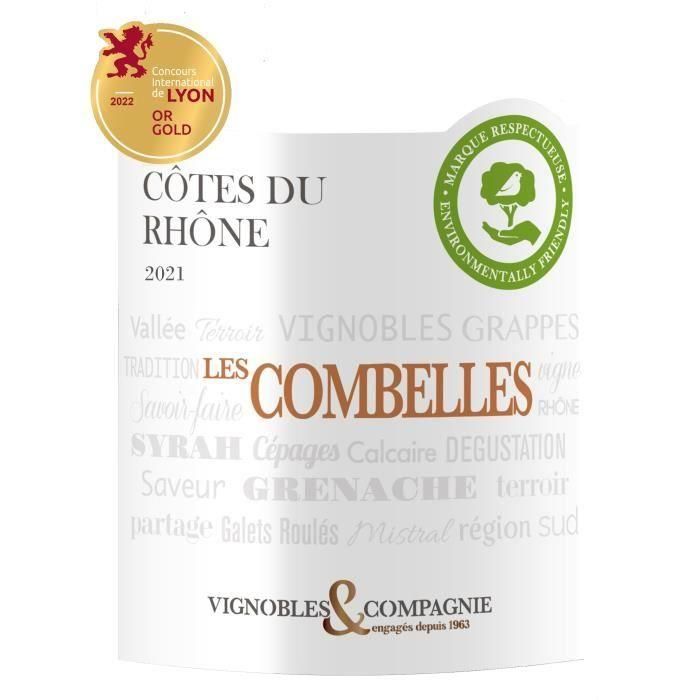 Los Combelos 2021 Côtes du Rhône - Vin rojo del valle de Rhône 1