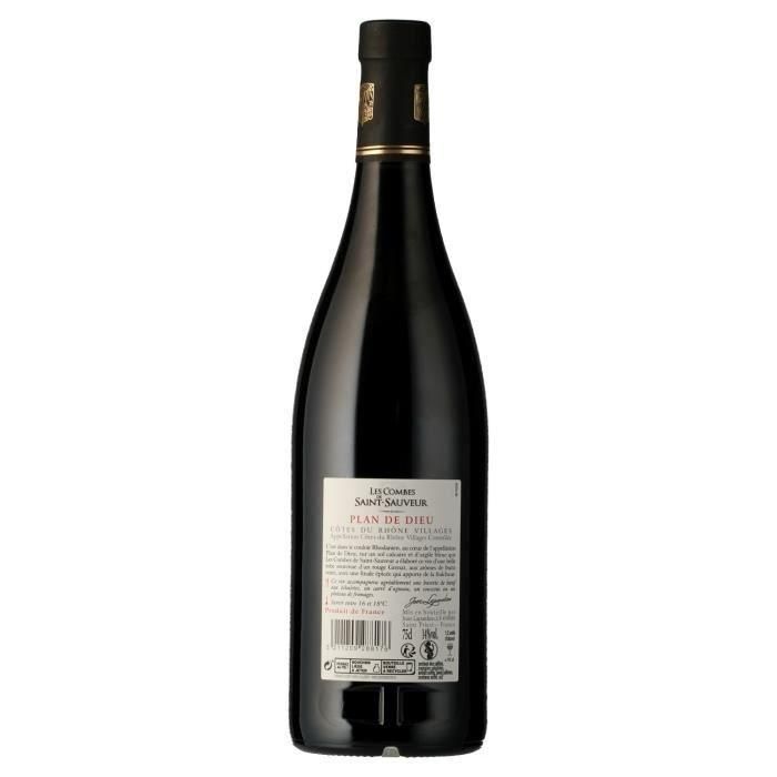 Les Combes de Saint-Sauveur 2019 Côtes du Rhône Village Plan de Dieu - Vino tinto del Valle del Ródano 2