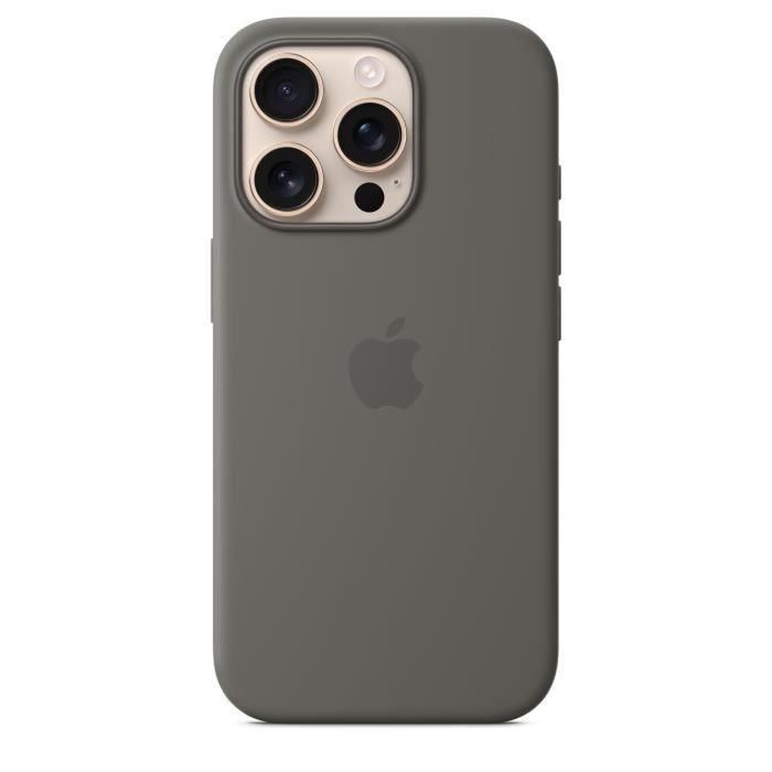 APPLE iPhone 16 Pro - Funda de Silicona con MagSafe - Gris Piedra