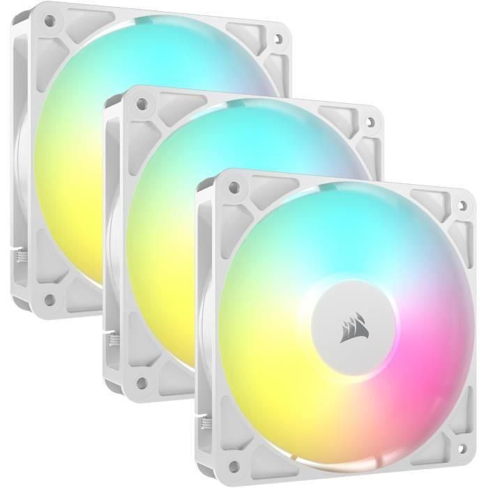 Pack de 3 ventiladores ARGB de 120 mm - CORSAIR - RS120 - Blanco