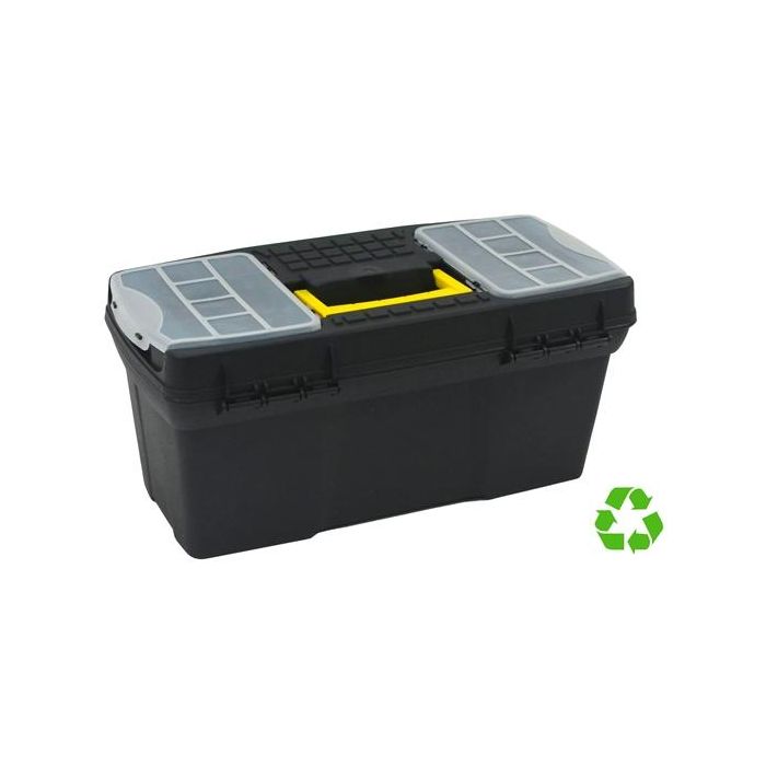 Archivo 2000 caja de herramientas sostenible l mediana 260x480x230mm pp negro
