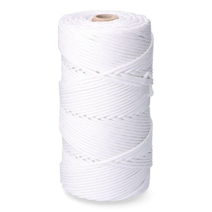 Cordón trenzado polipropileno blanco, calibre 5 mm x 200 m Cordón trenzado polipropileno blanco, calibre 5 mm x 200 m