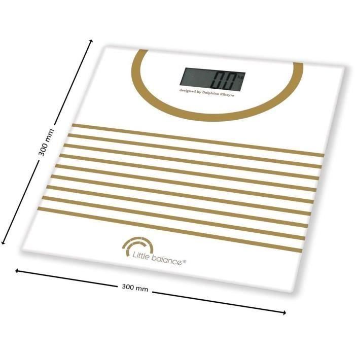 Báscula personal electrónica LITTLE BALANCE Mariniere Gold - báscula electrónica - 180 kg/100 g - Diseño Mariniere Gold 2 Báscula personal electrónica LITTLE BALANCE Mariniere Gold - báscula electrónica - 180 kg/100 g - Diseño Mariniere Gold 2
