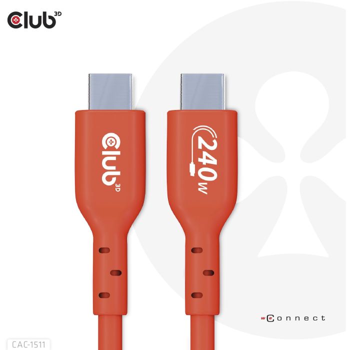 Club3D Kabel USB 2 Typ C PD 240W / 480Mb 1m St/St 1 Club3D Kabel USB 2 Typ C PD 240W / 480Mb 1m St/St 1