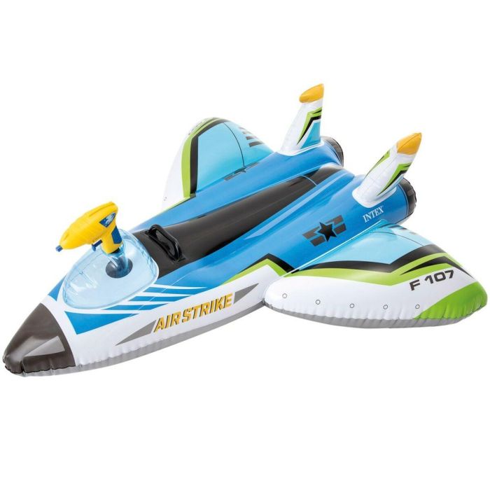 Colchoneta Hinchable Intex Pistola de Agua Avión 117 x 117 cm (6 Unidades) 1 Colchoneta Hinchable Intex Pistola de Agua Avión 117 x 117 cm (6 Unidades) 1