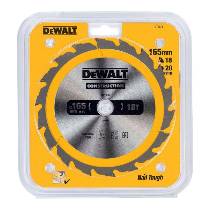 Dewalt Dt1933 - qz Disco para Construcción ø165 x 20 mm 18 Dientes 1 Dewalt Dt1933 - qz Disco para Construcción ø165 x 20 mm 18 Dientes 1