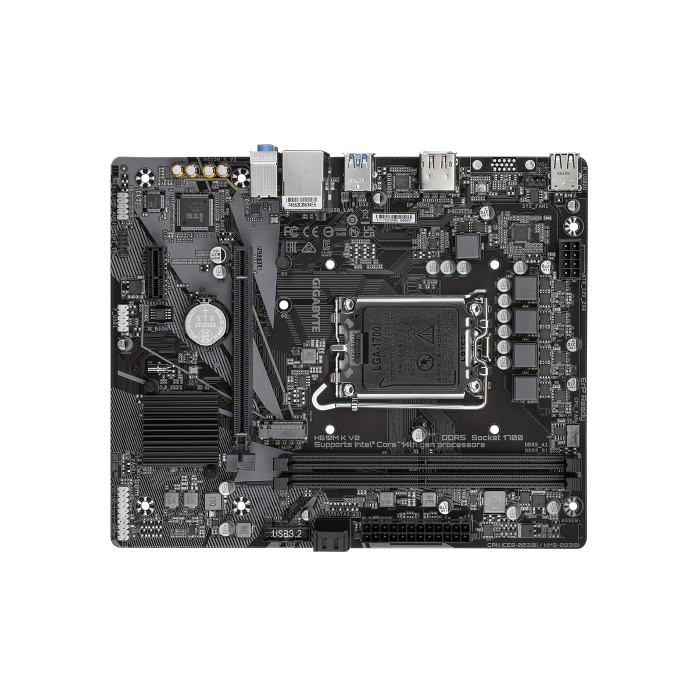 GIGABYTE H610M K V2 Placa base Intel H610 LGA 1700 Micro ATX DDR5 3