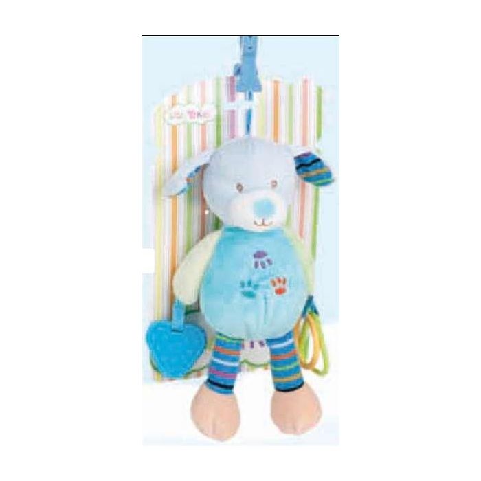 Peluche perro pinza c/mordedor y actividades 25cm Peluche perro pinza c/mordedor y actividades 25cm