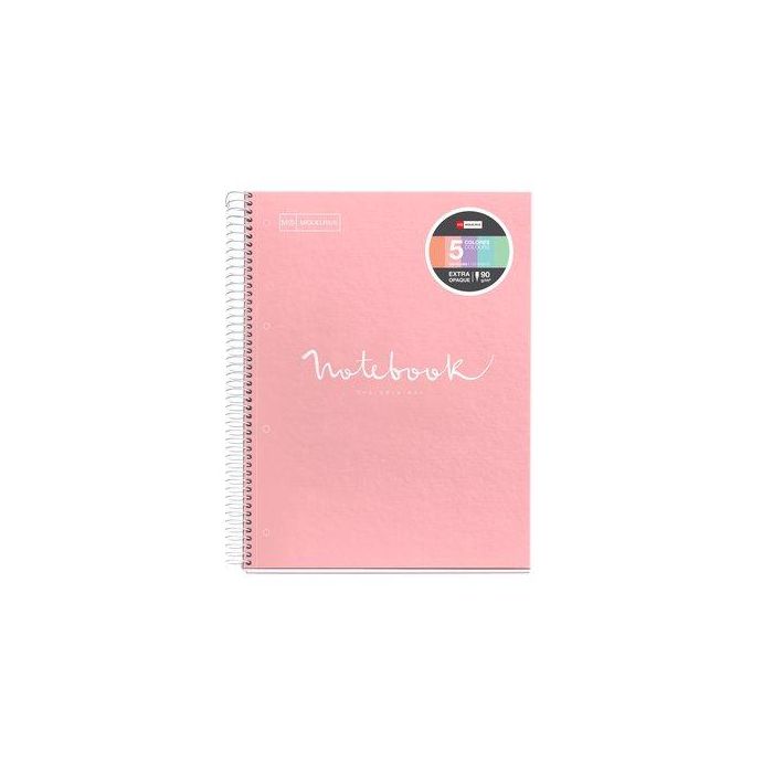 Bloc Miquelrius Emotions Notebook 5 Micro.Tapa Extra A4 120H 90G Cuadric.5X5 Rosa (Set de 5)