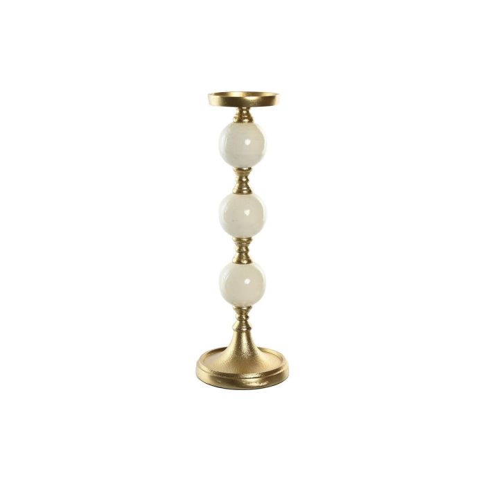 Candelabro Moderno DKD Home Decor Dorado Blanco 15 x 43.5 x 15 cm Candelabro Moderno DKD Home Decor Dorado Blanco 15 x 43.5 x 15 cm