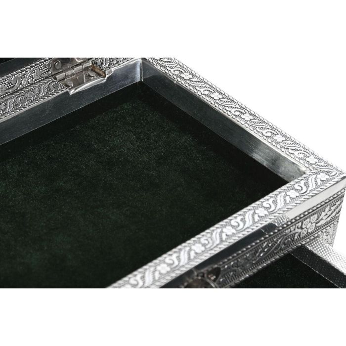 Joyero Indio DKD Home Decor Plateado Verde 12.5 x 8.5 x 17.5 cm 3