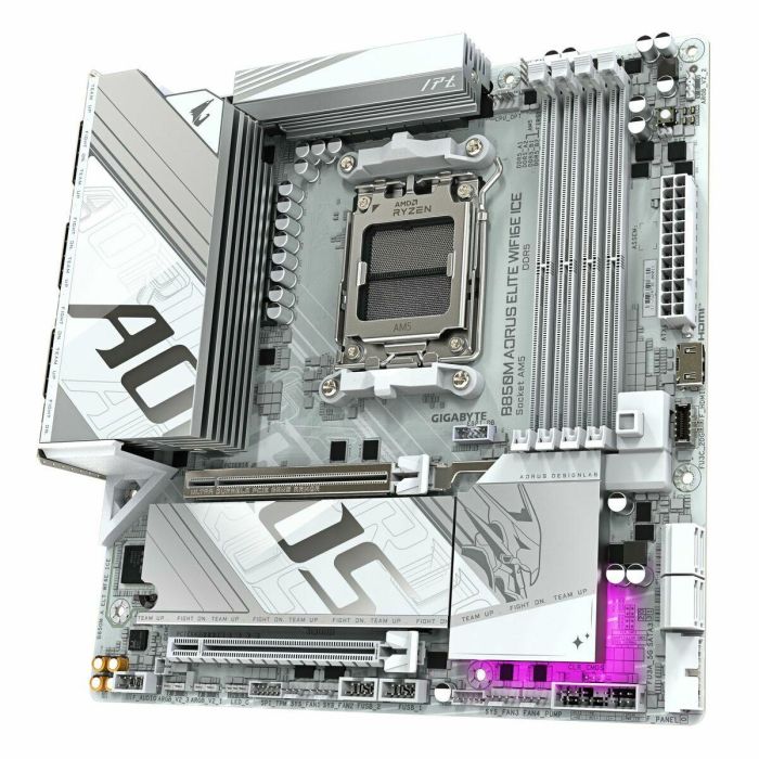 Gigabyte B850M AORUS ELITE WIFI6E ICE Placa Base - AMD Ryzen 9000, DDR5 8200MHz, WiFi 7, USB 3.2 Gen 2, 9MB85MEI6-00-G10 12 Gigabyte B850M AORUS ELITE WIFI6E ICE Placa Base - AMD Ryzen 9000, DDR5 8200MHz, WiFi 7, USB 3.2 Gen 2, 9MB85MEI6-00-G10 12
