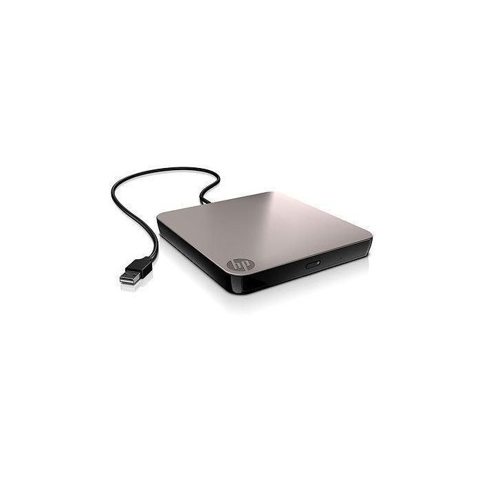 HP NLS Unidad Grabadora DVD Externa USB 2.0 para Portátil - Lector/Grabador CD/DVD Compacta y Ligera con Adaptador AC
