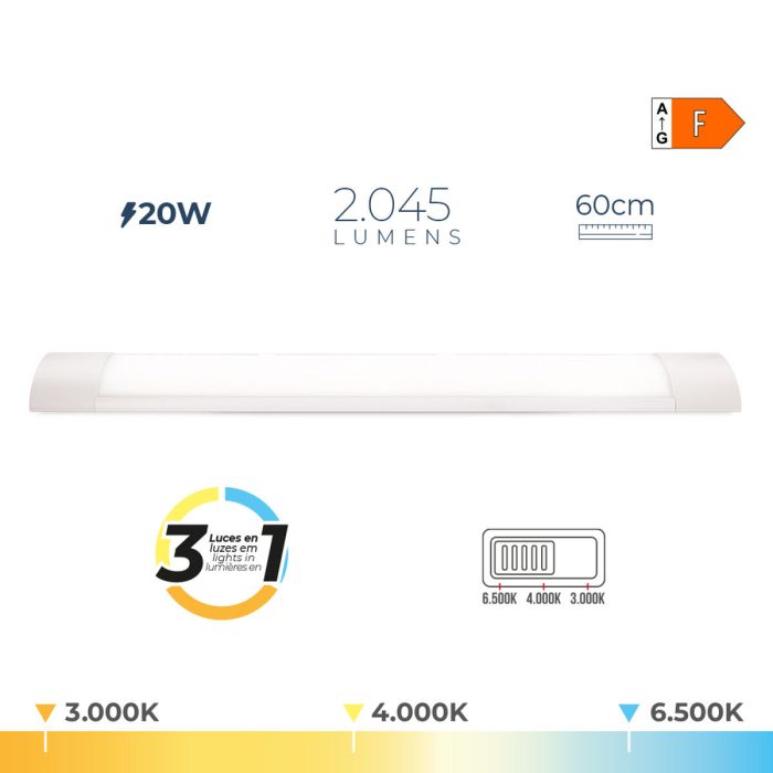 Lámpara LED EDM 31865 F 20 W 2045 Lm (3000 K) (4000 K) (6500 K) 4