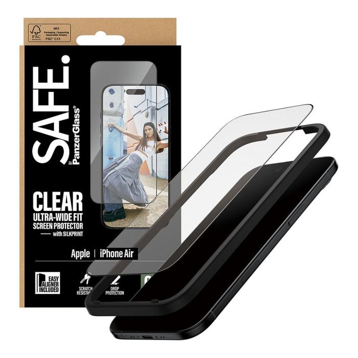 PanzerGlass SAFE Protector de Pantalla con Marco Negro para iPhone Air | Ultra-Wide Fit con EasyAligner, Aplicación en Seco, Anti-Rayones y Golpes 4 PanzerGlass SAFE Protector de Pantalla con Marco Negro para iPhone Air | Ultra-Wide Fit con EasyAligner, Aplicación en Seco, Anti-Rayones y Golpes 4