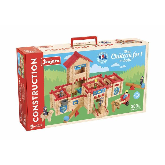 Jeujura Le Château Fort - Set de Construcción de Madera Natural y Teñida - 300 piezas - para niños +5 años 1 Jeujura Le Château Fort - Set de Construcción de Madera Natural y Teñida - 300 piezas - para niños +5 años 1