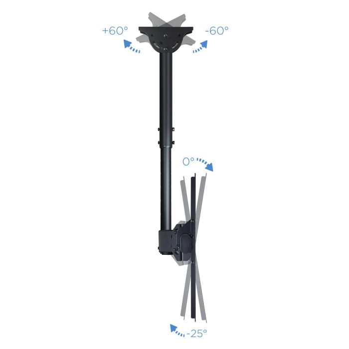 TooQ LPCE1170TSLI-B Soporte Techo TV Giratorio Inclinable Nivelable 37-70" VESA 200x200-600x400 50kg Techos Inclinados Negro 3 TooQ LPCE1170TSLI-B Soporte Techo TV Giratorio Inclinable Nivelable 37-70" VESA 200x200-600x400 50kg Techos Inclinados Negro 3