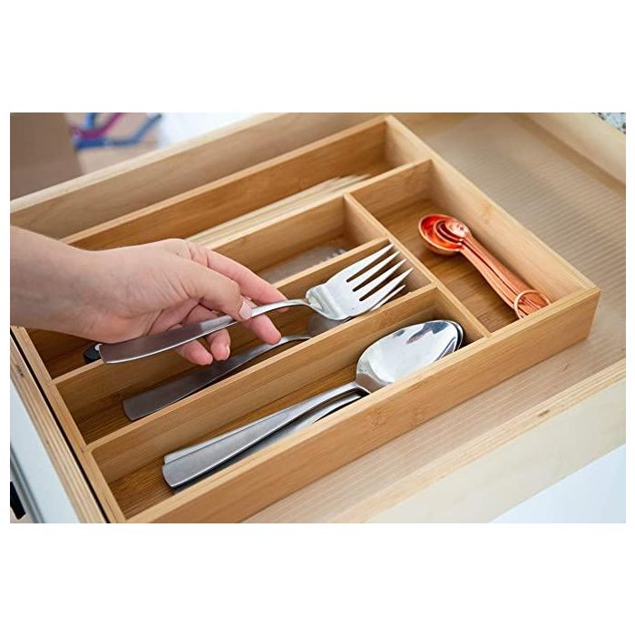 Organizador de Cubiertos de Bambú Quttin 34x26x5 cm (8 Unidades) 4 Organizador de Cubiertos de Bambú Quttin 34x26x5 cm (8 Unidades) 4