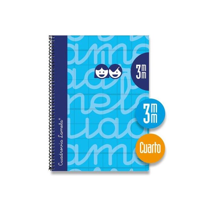 Lamela Bloc Tapa Forrada 4º 80H Cuadrovia 3 Mm Azul (Set de 5)
