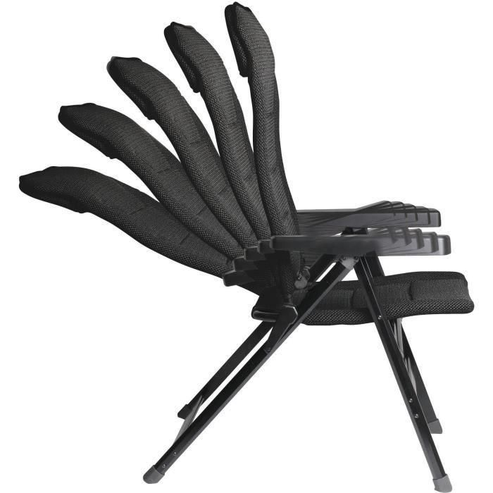 Soplair Sillón Mayor Negro de Confort, Respaldo Regulable 5 Posiciones, Lona 3D Mesh, Aluminio Gris Oscuro 1