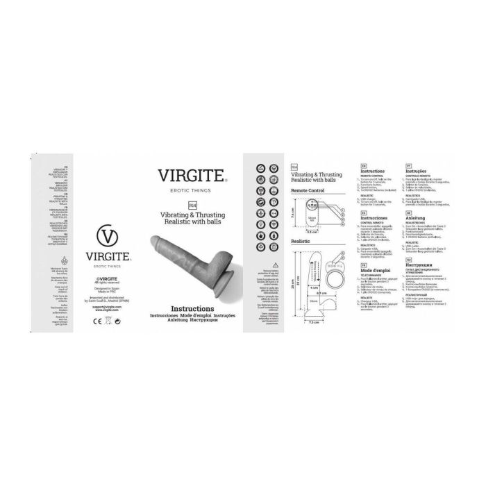Vibrador realista Virgite 23 cm 2 Vibrador realista Virgite 23 cm 2
