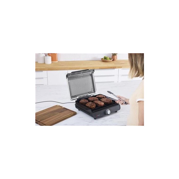 Ninja GR101EU Parrilla y Plancha de Interior Versátil para 4-5 personas con Temperatura Controlada hasta 260°C y Superficie Antiadherente 12