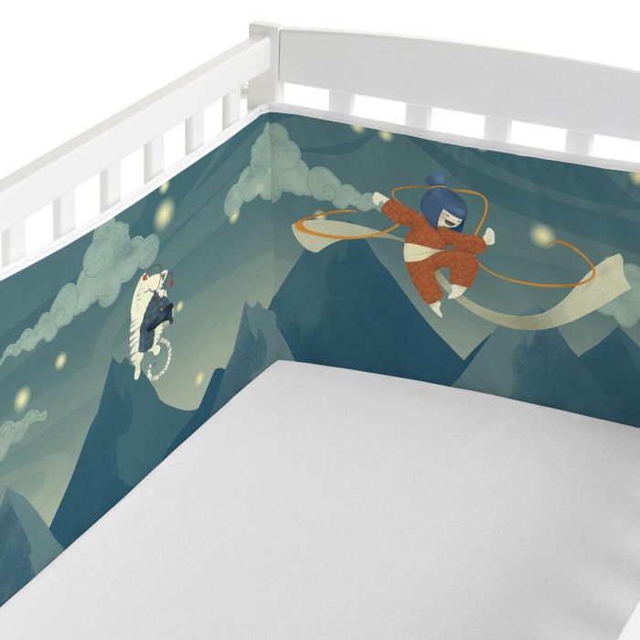 Protector de Cuna HappyFriday Mr Fox The warrior Multicolor 210 x 40 cm 3 Protector de Cuna HappyFriday Mr Fox The warrior Multicolor 210 x 40 cm 3