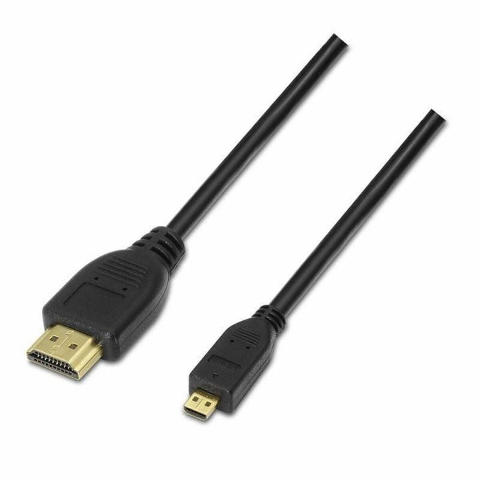 AISENS - CABLE MICRO HDMI ALTA VELOCIDAD / HEC, A/M-D/M, NEGRO, 0.8M 0 AISENS - CABLE MICRO HDMI ALTA VELOCIDAD / HEC, A/M-D/M, NEGRO, 0.8M 0