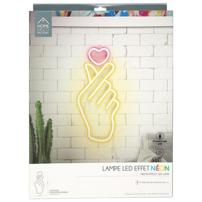 Deco Neón Led Usb Mano-Corazón Home Deco Factory 3